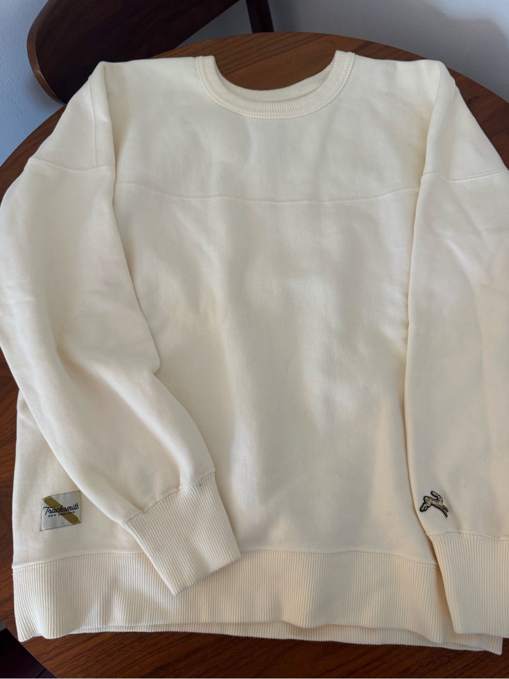 Tracksmith Cream Crewneck Sweatshirt